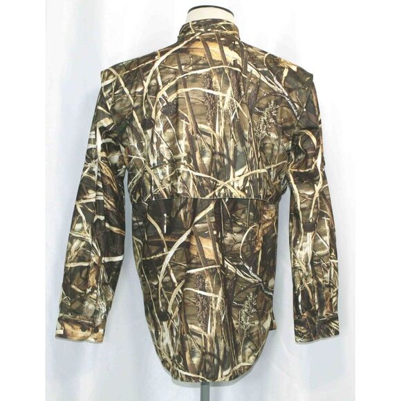 Cabelas Hunting Advantage Max-4 HD‎ Camo Waterfowl Button Shirt Mens Size M - Picture 4 of 5